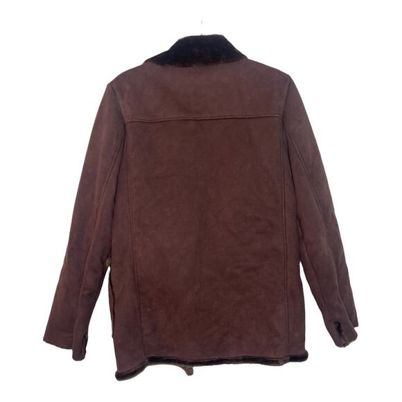 Women’s JPercy Fur Suede Chocolate Brown Jacket, Size -M Trendy jacket shacket - Picture 2 of 5